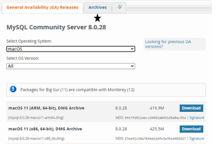 install mysql mac