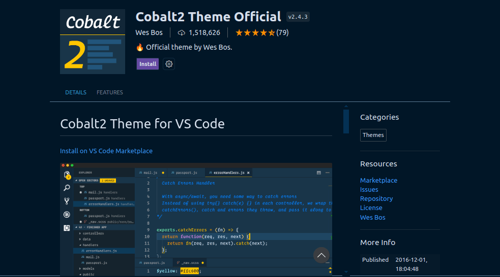 vscode themes